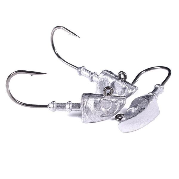 

fishing hooks 5pcs lead head hook rock platform sea lure accessories crank jig hard bait luresoft worm tackle pesca iscas