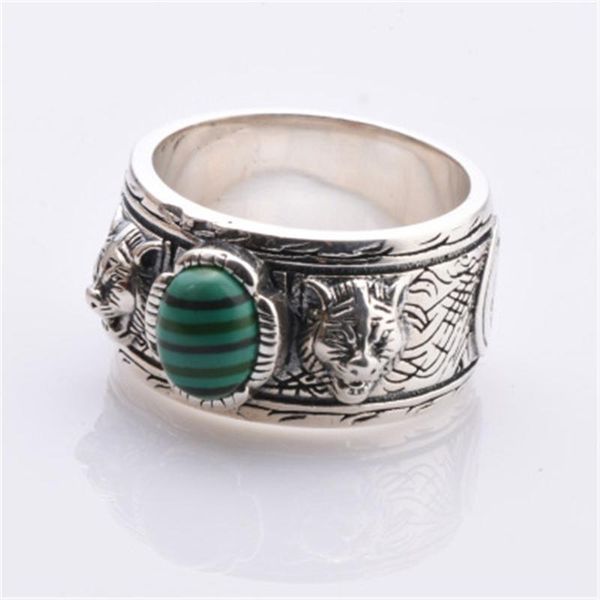 

cluster rings 100% 925 sterling silver turquoise ring, classic logo charm original jewelry, gift for girlfriend, Golden;silver