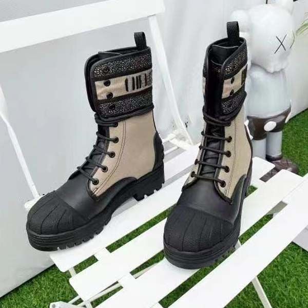 

womens boots brand genuine leather thick bottom sea shell round head martin boots platform flat heel shoes size 35-41 with box, Black