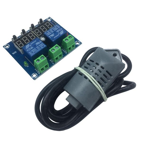 

smart home control xh-m452 thermostat temperature hygrometer controller module dc 12v led digital display dual outputs