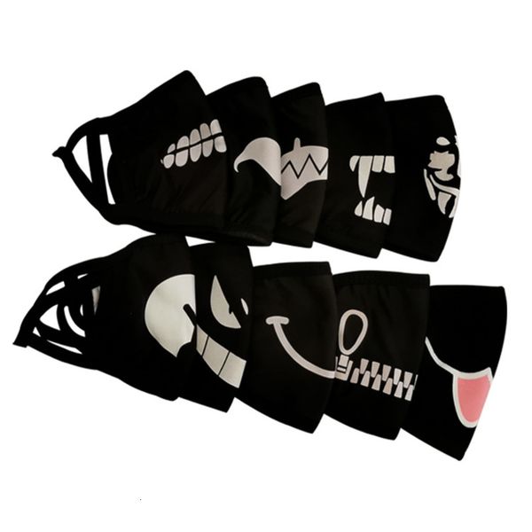 

dustproof black funny expression cotton printing mask