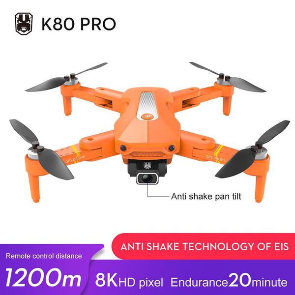 

drones k80 pro gps drone 8k dual hd aerial pography brushless foldable remote control quadcopter