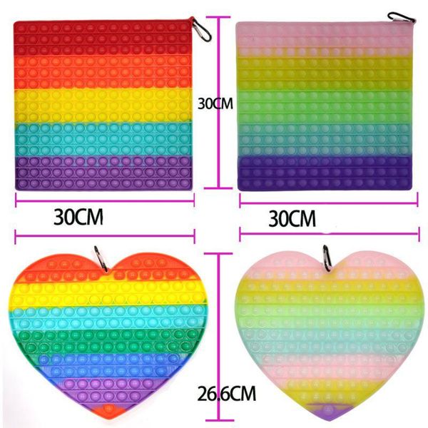 

new 30cm super big luminous glow in dark push bubble fidget toy decompression toys party favor simple dimple educational funny anti-stress r