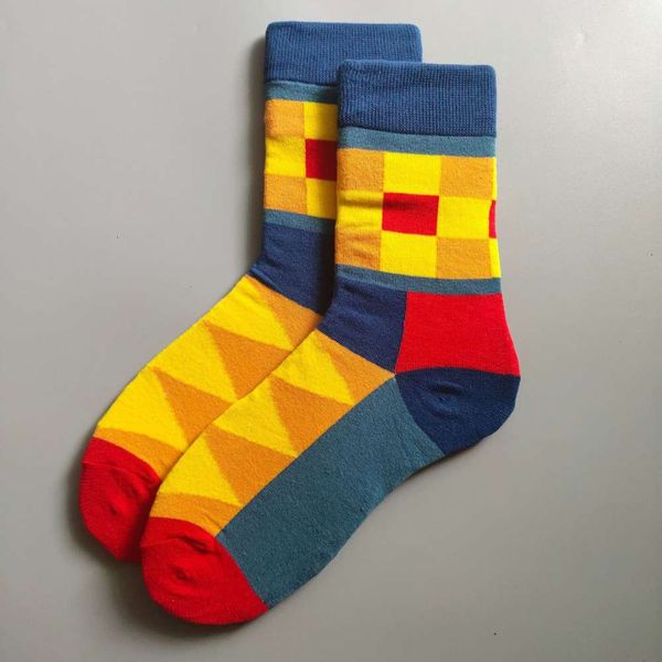 

spring style color contrast street personalized cotton couple, Black;white