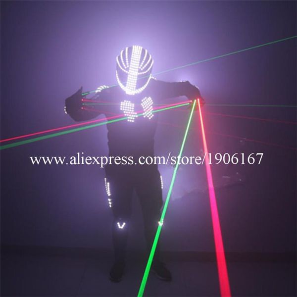 

party decoration stage led luminous performance costume bar night singer dj illuminated helmet red green laser gloves halloween props