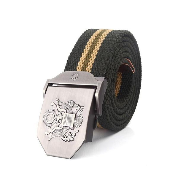 

belts men's canvas belt us president metal buckle military army tactical for male men strap green, Black;brown