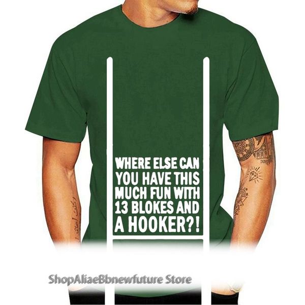 

mens t-shirt - fun with 13 blokes and a hooker funny tee women's, White