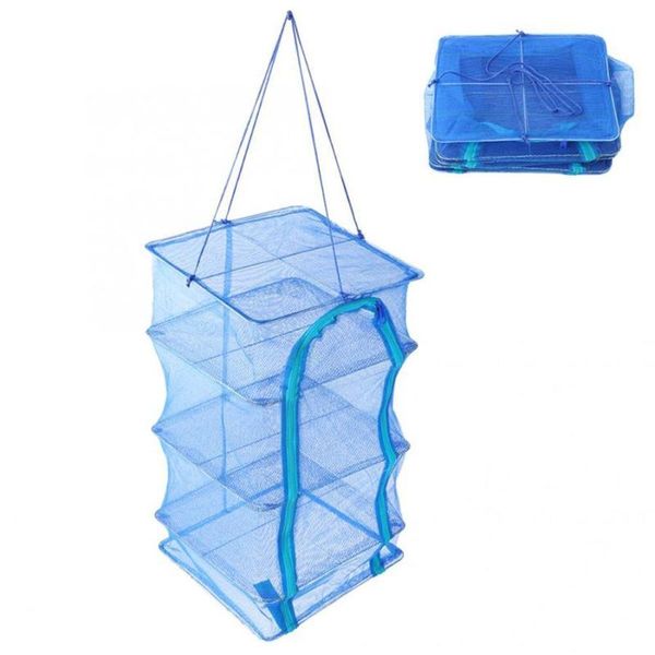 

foldable 4 layers drying net fish rack hanging vegetable dishes dryer 35 x 65cm pe hanger fishing accessories