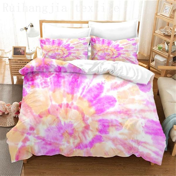 

bedding sets 3d tie-dye twin set colorful beding luxury duvet cover soft bed for kids twin//king
