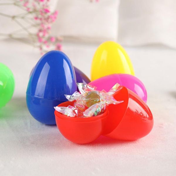 

party favor 12pcs colorful easter eggs children's handmade diy plastic egg shell lc