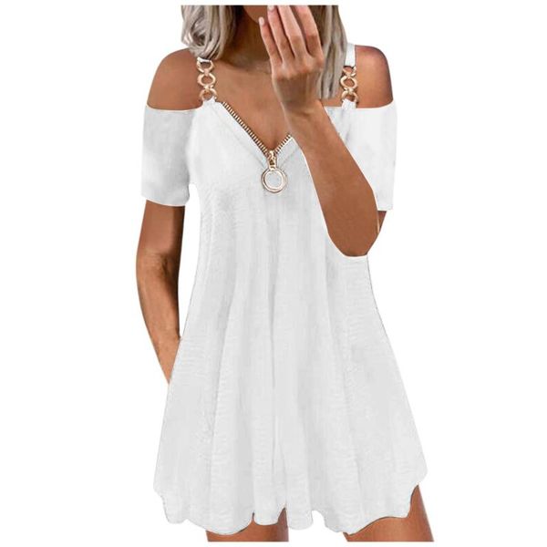 

casual dresses zipper floral print women hollow out short sleeve dress v neck summer vintage elegant streewear plus size #j, Black;gray