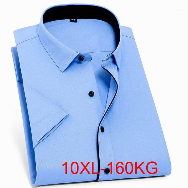 

men's dress shirts summer autumn shirt 10xl bust 168cm 9xl 8xl 7xl plus size for men, White;black