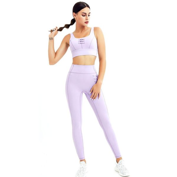 

yoga outfit chinese knot nude women two piece set workout bodysuit high elastic sports fitness running suit tracksuit gym sportswear