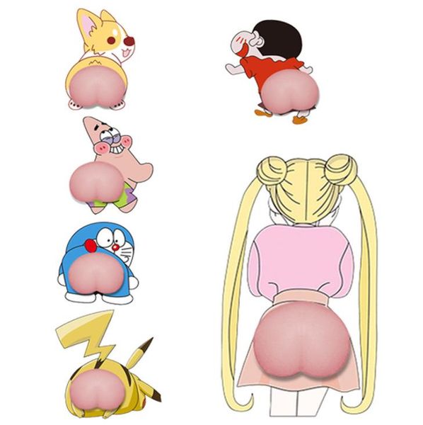 

2021 toy pop fidget unpress toys creative 3d solid butt stickers