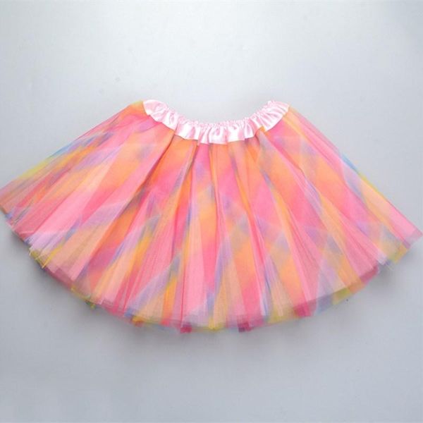 

skirts 2021 year baby girls tutu rainbow colorful child ball gown kids girl clothes princess tulle skirt dance, Blue