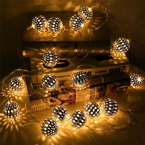 

solar lamps 10 led moroccan lantern lamp premium quality waterproof powered fairy metal globe string light for christmas trees