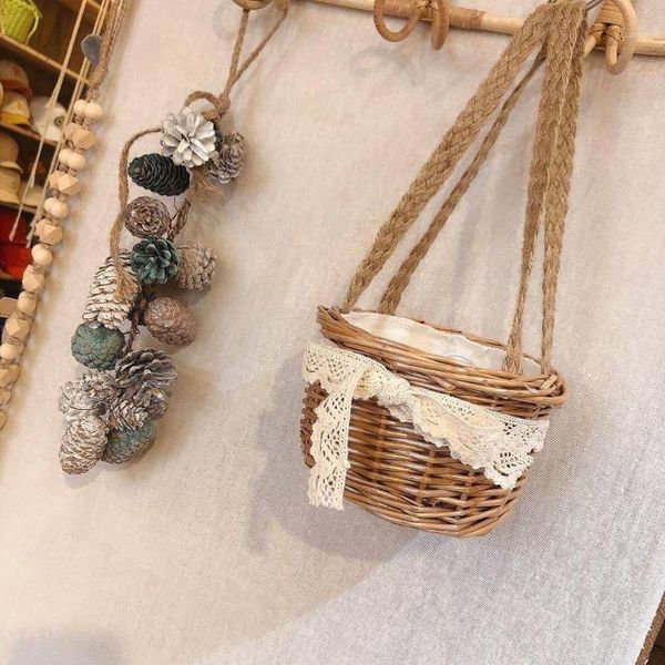 

storage bags south korea sydney straw bag summer mini rattan bucket handle basket girl