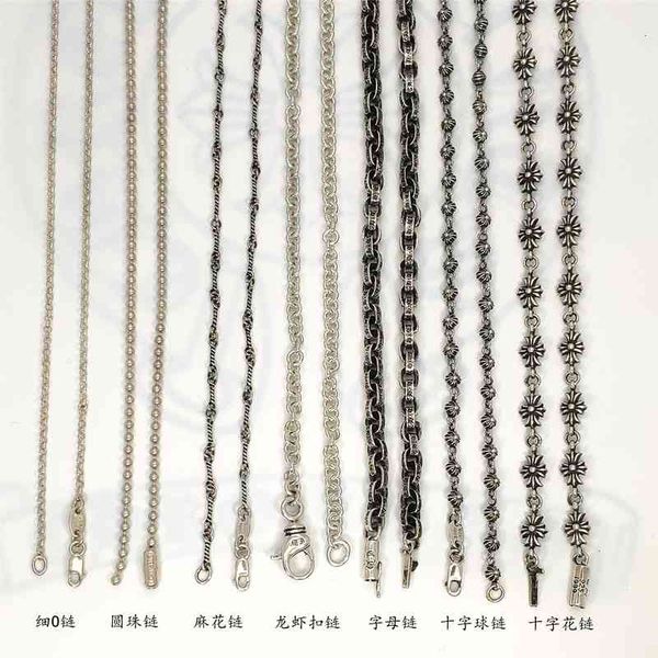 

party favor chrome/hearts necklace crosin brother ch 925 sterling silver classic chain versatile pendant chain men's and