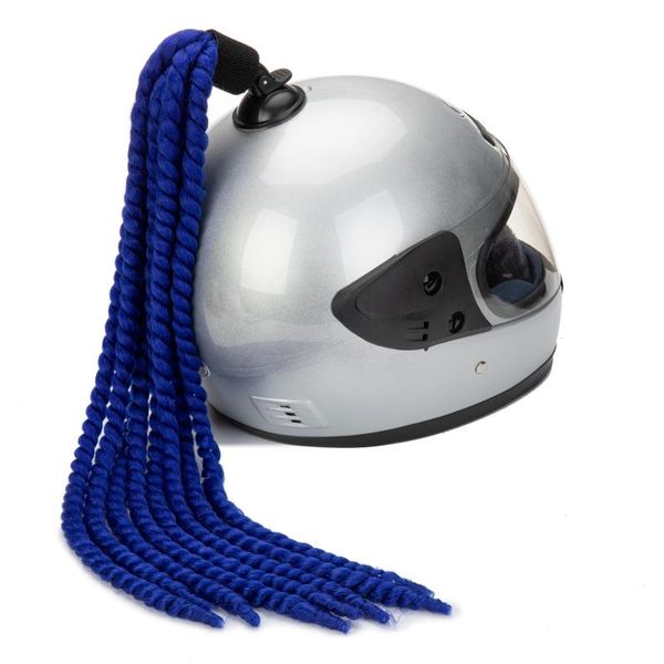 

motorcycle helmets helmet hair ponytail curly twist braids pigtails pony tails accessory with suction cup for bike cycling motocross