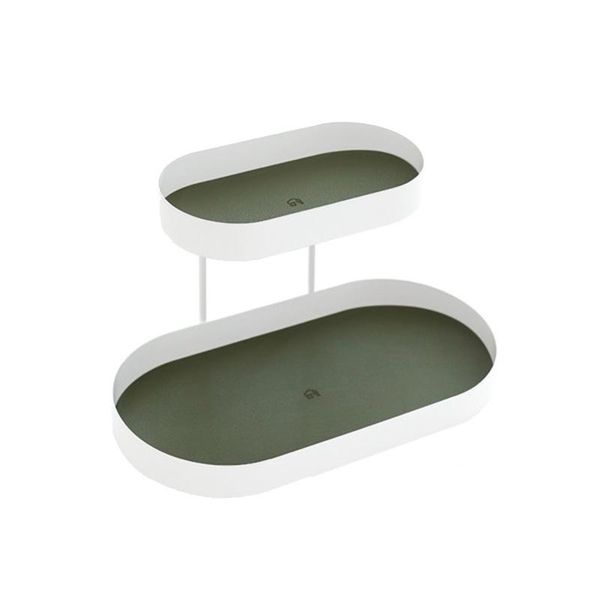 

kitchen storage & organization 1piece racks metal iron with pu leather mat sundries holder tableware party supply home decoration bathroon