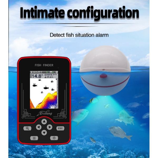 

fish finder boat sounder wireless sonar hd color screen 3d intelligent waterproof detector depth locator