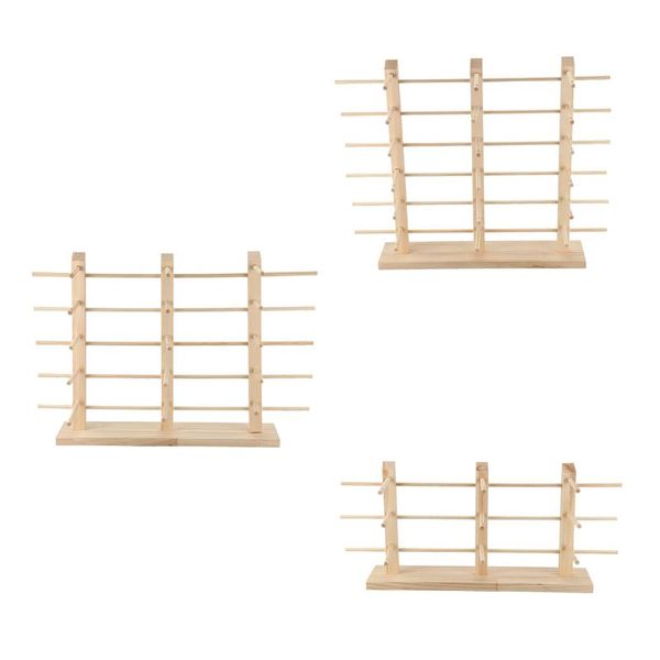 

wooden sunglasses eye glasses display rack stand holder organizer 3 layers fashion frames, Black