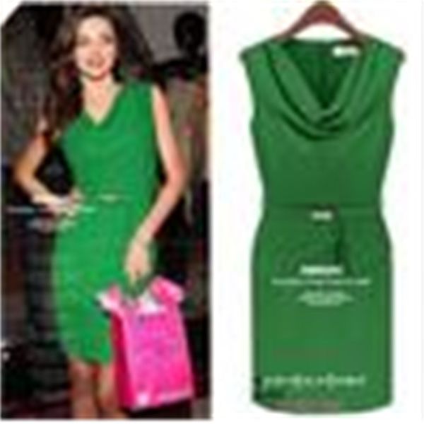 

casual dresses summer fashion western women bodycon chiffon summer v-neck green pencil party women's ygiz, Black;gray