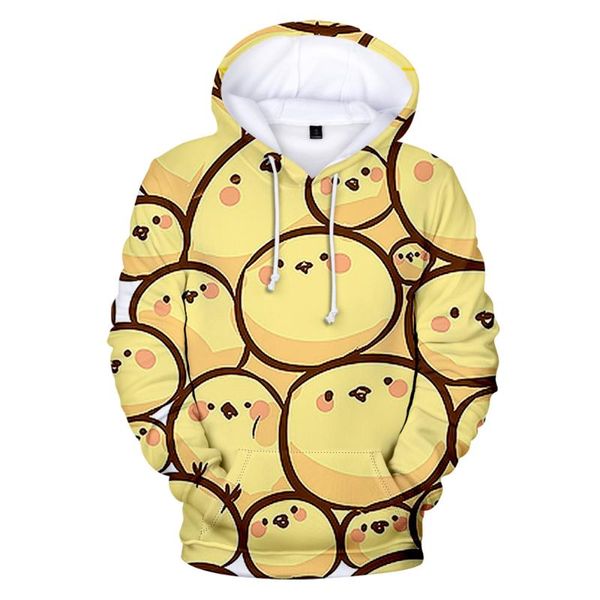 

men's hoodies & sweatshirts hip hop floral cartoon pink cute small animals 3d print men/women youthful sweatshirt adult/child pullovers, Black