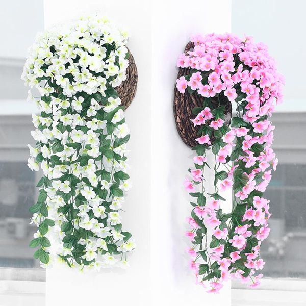 

decorative flowers & wreaths artificial leave garland fake green leaf ivy vine plant wall hanging party wedding home garden decor