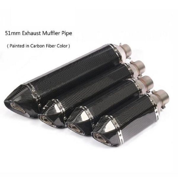 

470mm motorcycle exhaust muffler pipe tail escape removable db killer dirt bike atv stainless steel 38-51mm system