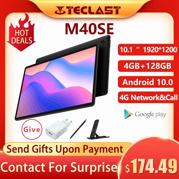 

teclast m40se 10.1'' tablet 1920x1200 t610 octa core 4gb ram 128gb rom tablets pc android 10 dual wifi type-c 4g network