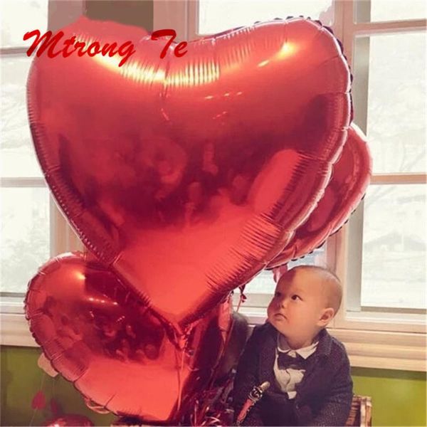

party decoration 1pc big size heart ballon 75cm large love helium for wedding anniversary birthday valentine's day globos