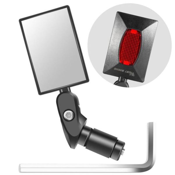 

bike groupsets 2 pcs square shape mirrors handlebar rearview mirror accessory