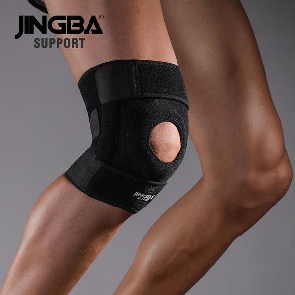 

elbow & knee pads jingba support adjustable brace belt protector outdoor sports volleyball basketball fitness kneecap, Black;gray
