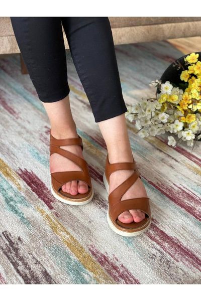 

sandals genuine leather full orthopedic special outsole female, Black