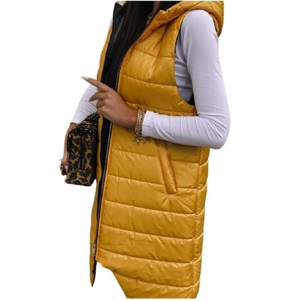 

women's vests winter solid slim coat sleeveless zipper outwear waistcoat vest women hooded plus size warm jacket with pocket, Black;white