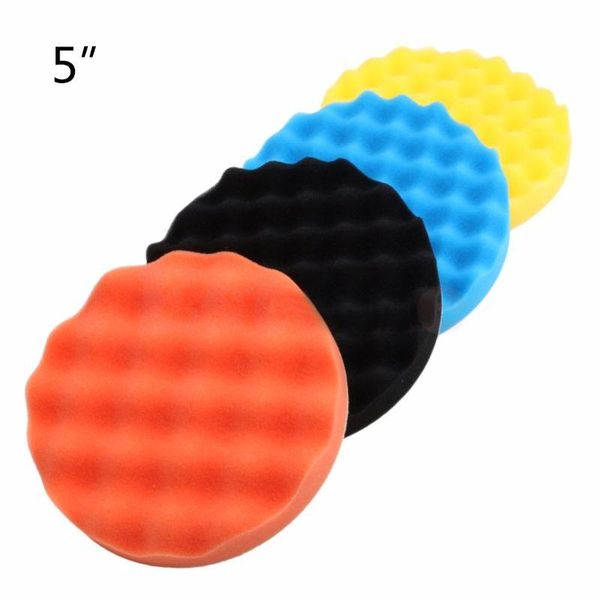 

car sponge 4pcs 5 inch (125mm) buffing polishing pad kit for polisher buffer 40gf