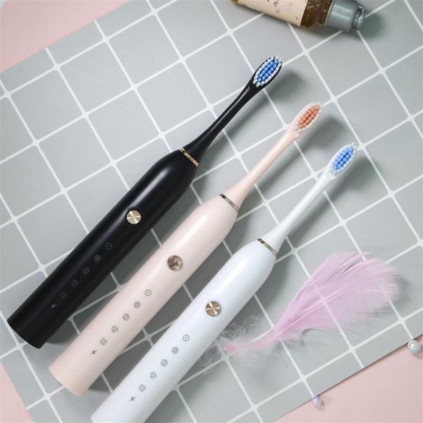 

smart electric toothbrush orange acoustic charging intelligent