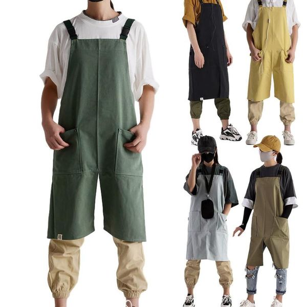 

aprons canvas apron h shape back kitchen cooking clothes half-length sleeveless waterproof and anti-dirty work