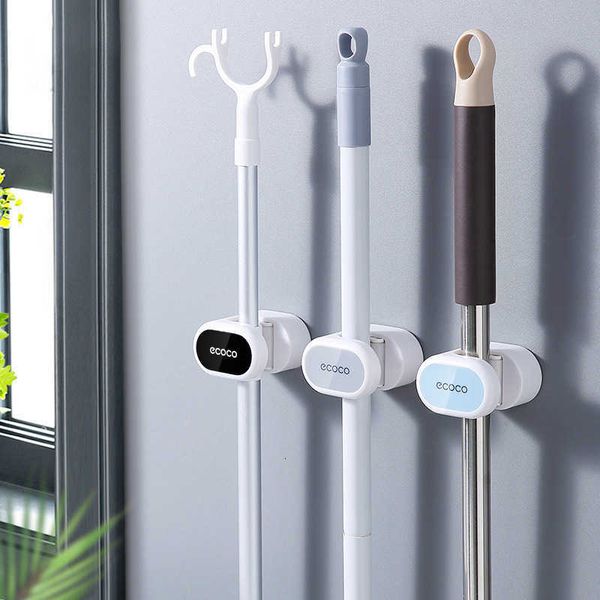 

mop hook rack wall hanging toilet mop storage adhive strong fixed clip broom