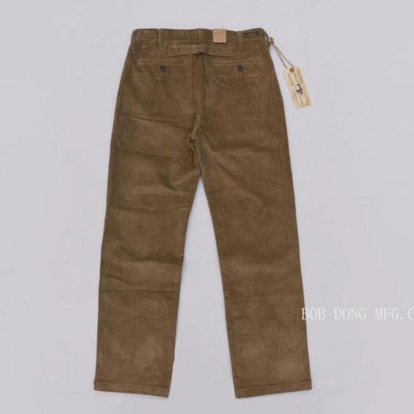 

corduroy casual pants retro men's straight leg work trousers cords, Black