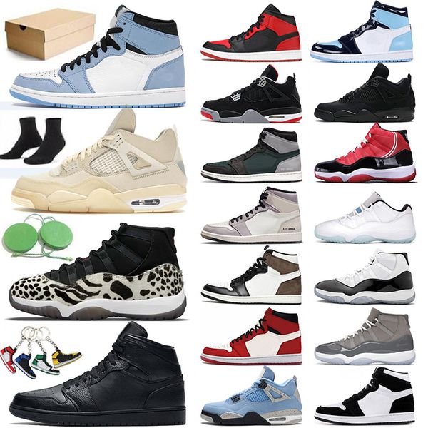 

1 1s basketball shoes trainers 4 high og jumpman mens womens sneakers 11s black cat 4s animal instinct 11 designer university blue white ele