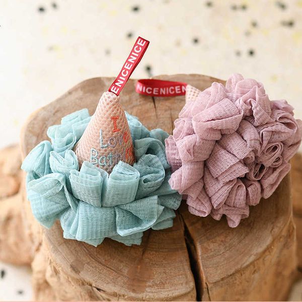 

2021 ice cream ball bath rubbing bubble net falling and anti scattering shower flower