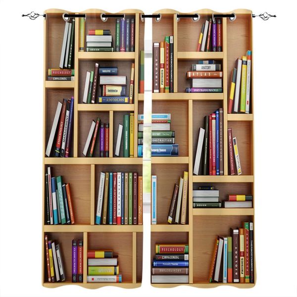 

curtain & drapes bookshelf wall textbook modern living room blackout curtains for kitchen bedroom window treatments