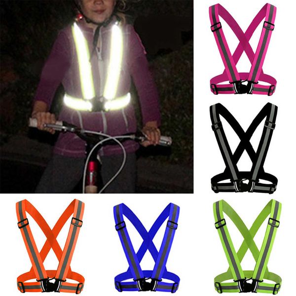 

1pcs breathable traffic night work security running cycling safety reflective vest high visibility reflective safety jacket car