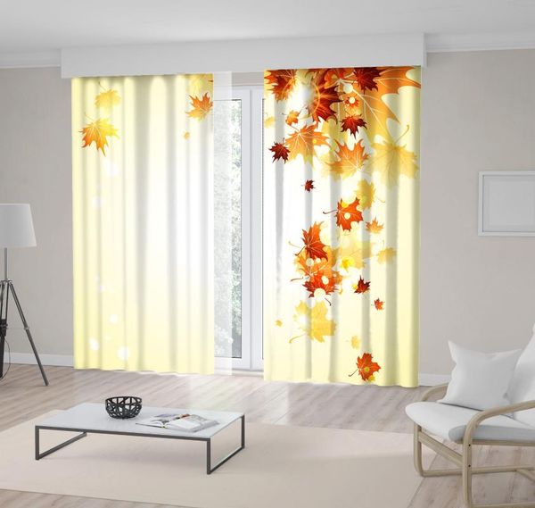 

curtain & drapes colorful autumn leaves from different trees forest park foliage rustic country style decorating green brown