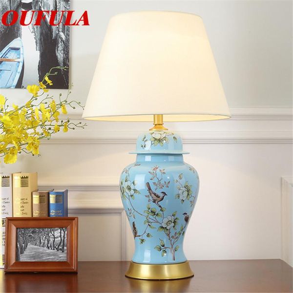 

table lamps brother ceramic desk lights luxury modern contemporary fabric for foyer living room office creative bed el