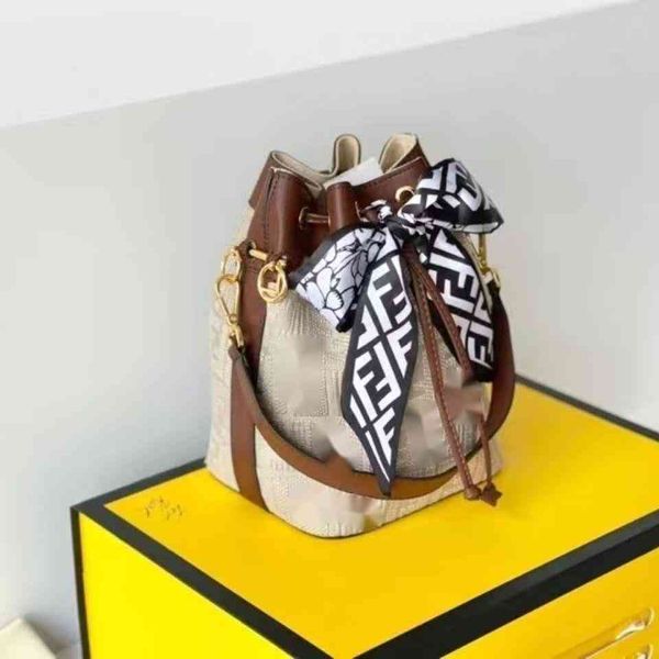 

branded crossbody handbag designer tote bag mini luxurys bags fend women's canvas bucket portable drawstring one shoulder messenger