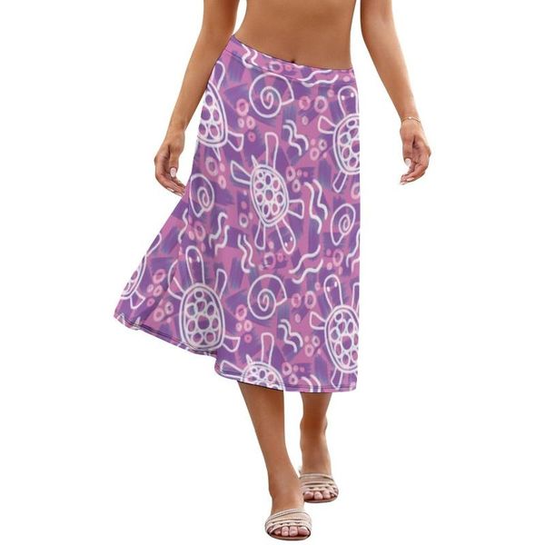 

skirts turtle skirt fashion autumn teen pattern polyester modern midi, Black