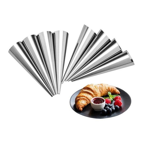 

pcs lady lock forms,4.8inch stainless steel pastry cream horn molds,standing cone shape for kitchen, party baking moulds